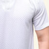 Premium white textured polo t shirt