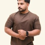 Ultra-Soft Textured Round Neck T-Shirt