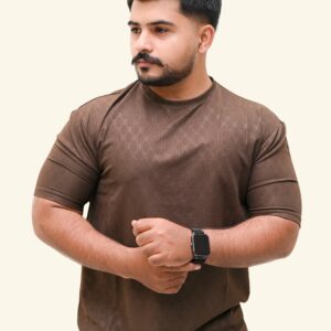Ultra-Soft Textured Round Neck T-Shirt