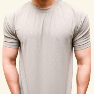 Ultra-Soft Textured Round Neck T-Shirt