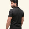 Premium BLACK textured polo t shirt