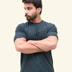 Ultra-Soft Textured Round Neck T-Shirt
