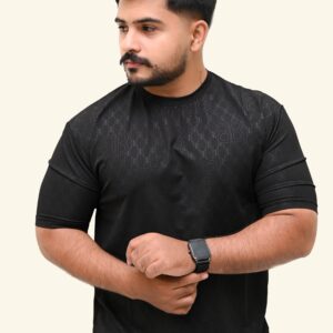 Ultra-Soft Textured Round Neck T-Shirt
